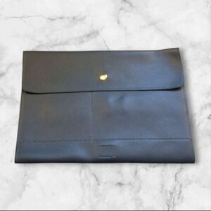 Green Envelope Clutch with Gold Snap Closure